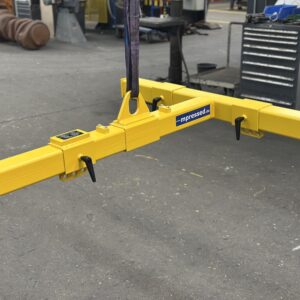 T-traverse Tragfähigkeit 2500 kg, 1800 mm lang, mit 3x3 Absteckbohrungen unten, 1 Kranhakenaufhängung mittig