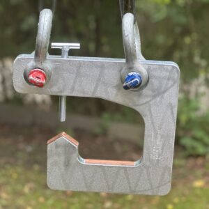 C-Haken ohne Gegengewicht Tragfähigkeit 1100 kg mit Kupfer-Auflagen