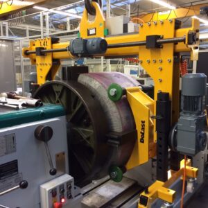 elektromotorische Wendetraverse verstell- und drehbar,  Tragfähigkeit 5000 kg, Durchmesser 1200-1500 mm lang